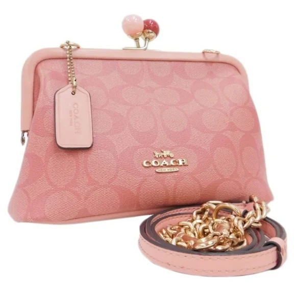 Authentic Coach Nora Kisslock Crossbody In Candy Pink Colorway Unused W/ COA - Picture 4 of 17
